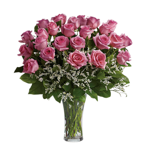 Two Dozen Pink Roses