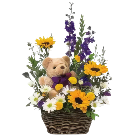 Basket and Bear Arrangement