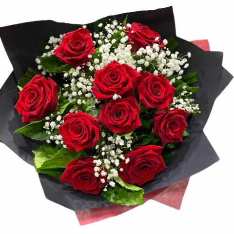 1 doz Red Roses Round Bouquet