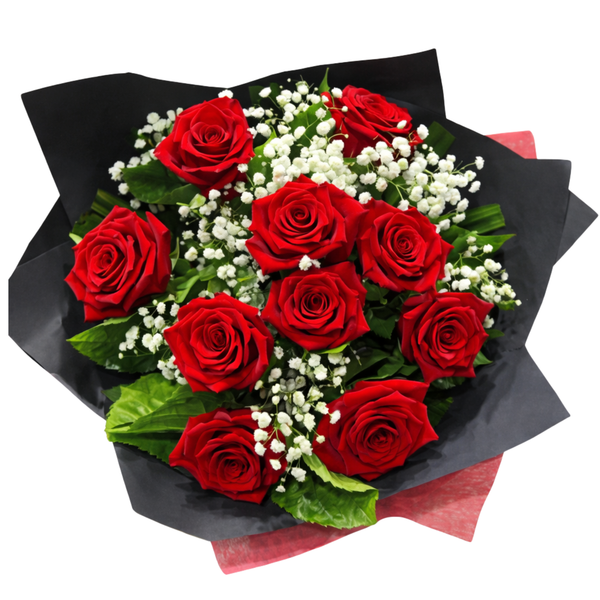 1 doz Red Roses Round Bouquet